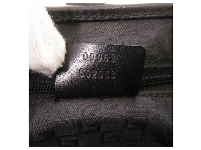 Borsa Jackie 00963 Gucci in pelle scamosciata Nero - vista 10