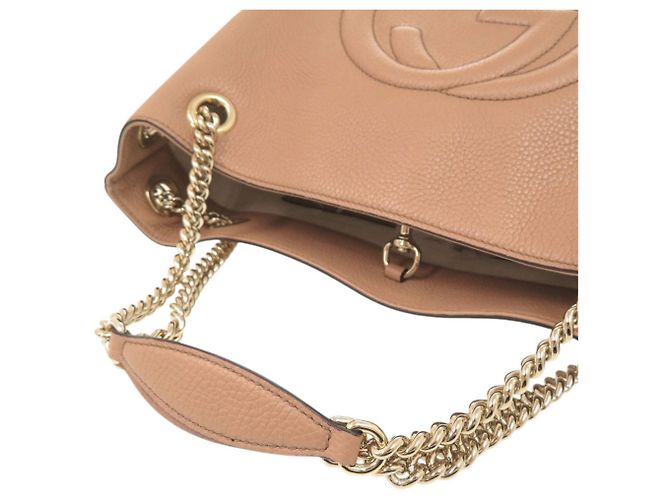 Gucci Soho Interlocking G Leder Tote Bag Beige - Ansicht 6