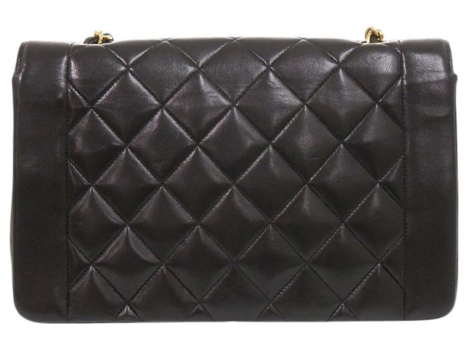 Borsa a tracolla Chanel Diana 25 Medium in agnello Nero - vista 2