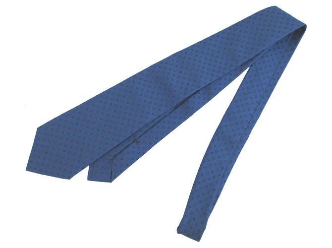 Cravatta in seta Neo Monogram Missime Louis Vuitton Blu - vista 2