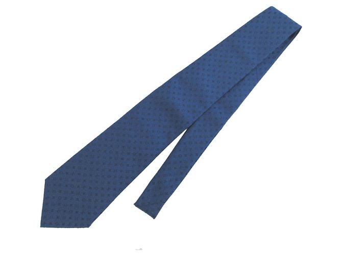 Cravatta in seta Neo Monogram Missime Louis Vuitton Blu - vista 3