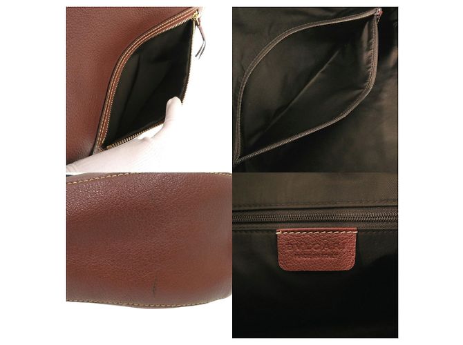 Bulgari Borsa a tracolla in pelle marrone Bvlgari - vista 7