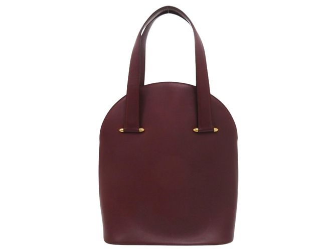 Borsa in pelle bordeaux Cartier Must Line Rosso Bordò - vista 3