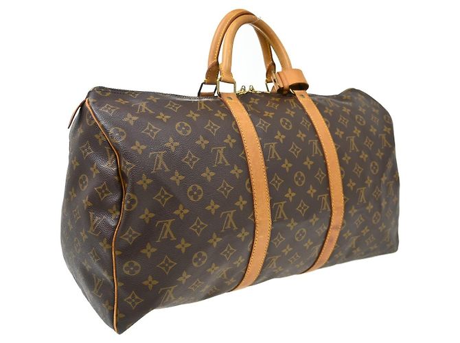 Louis Vuitton Keepall Bandouliere Monogram Canvas 50 Marrone - vista 2