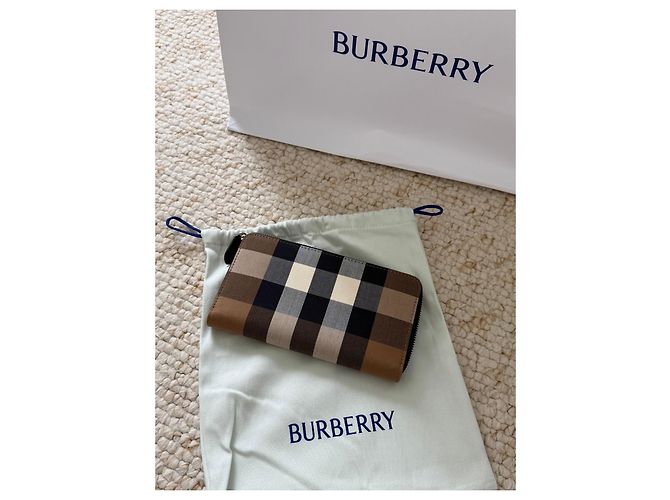 Burberry Check Canvas Zipped Wallet - view 2