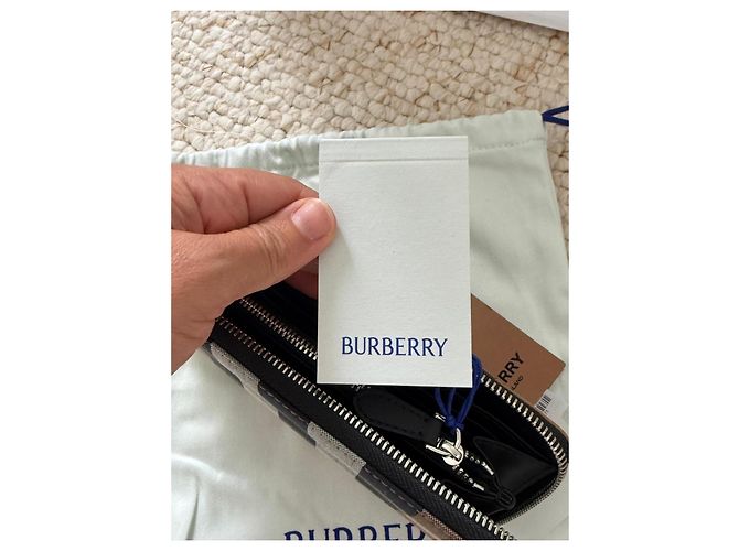 Burberry Check Canvas Zipped Wallet - view 5
