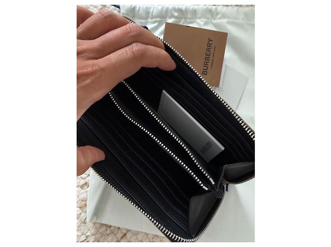 Burberry Check Canvas Zipped Wallet - view 6