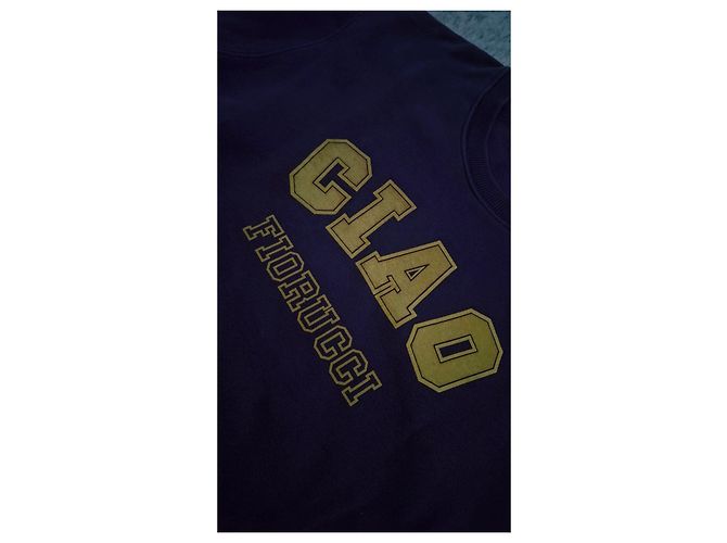 Autre Marque Fiorucci Purple 'Ciao' Varsity Sweatshirt Yellow - view 5
