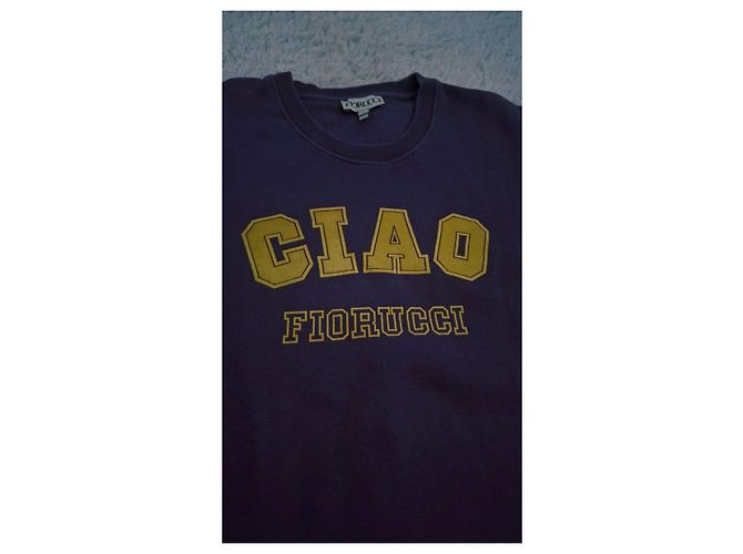 Autre Marque Fiorucci Purple 'Ciao' Varsity Sweatshirt Yellow - view 8