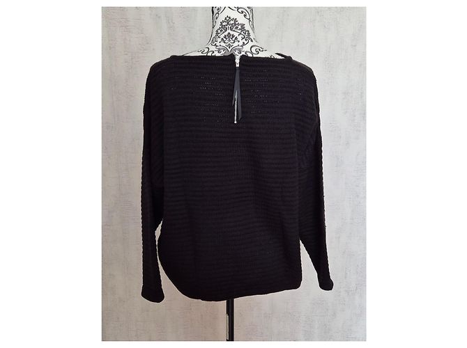 Autre Marque Pull en maille Karl Marc John Elma - Noir - vue 3