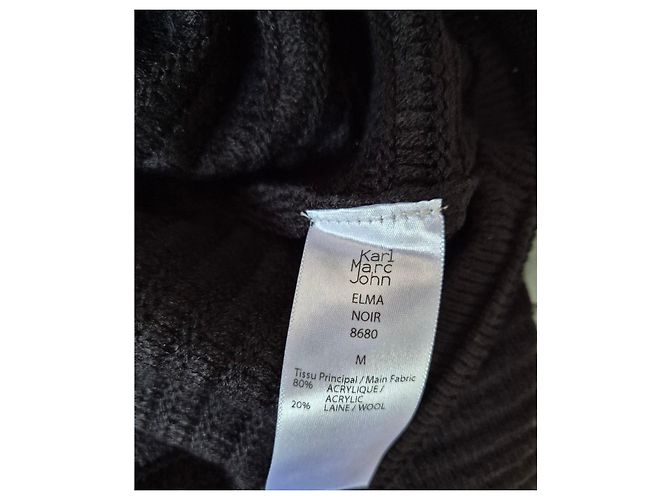 Autre Marque Pull en maille Karl Marc John Elma - Noir - vue 6