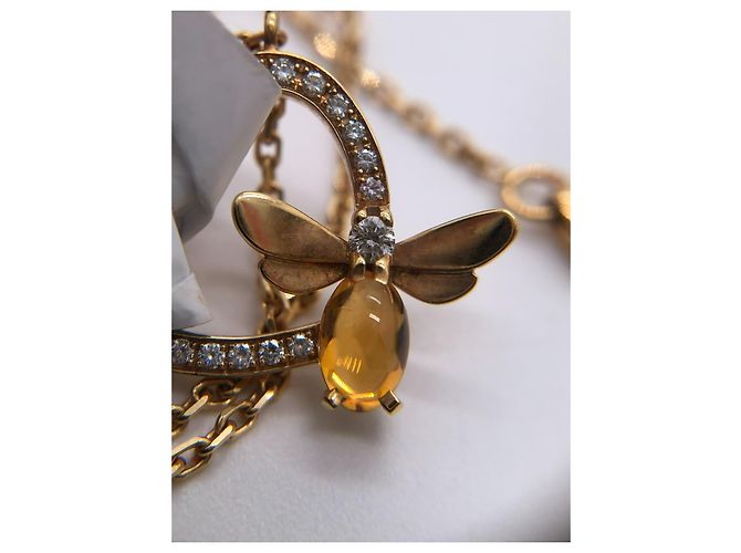 Chaumet Collana Bee My Love Oro Giallo Diamanti e Citrino D'oro - vista 13