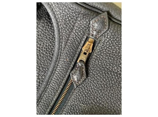 Balle de Golf Hermès Borsa Golf Ball Pelle Nera Nero - vista 3