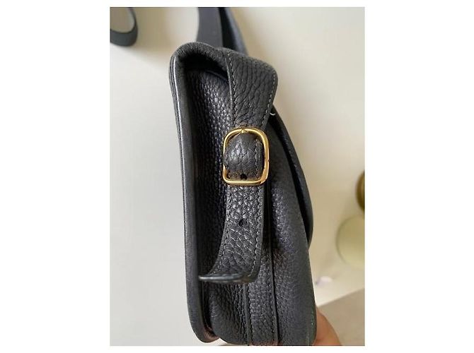 Balle de Golf Hermès Borsa Golf Ball Pelle Nera Nero - vista 5