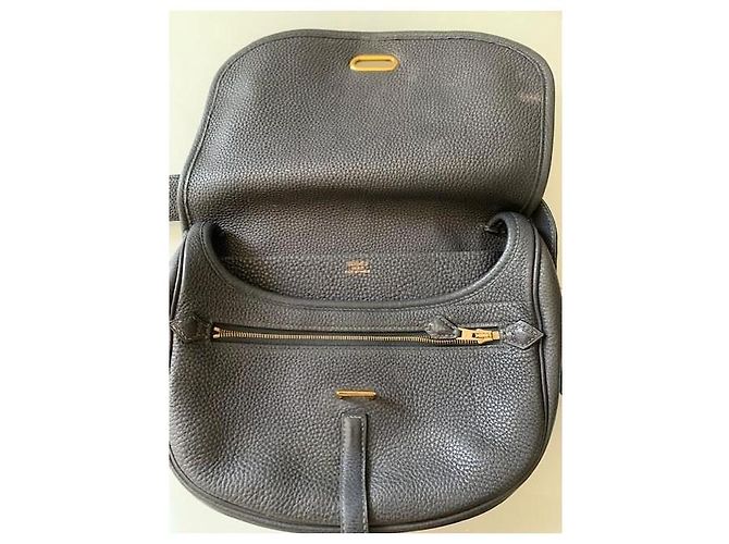 Balle de Golf Hermès Borsa Golf Ball Pelle Nera Nero - vista 6