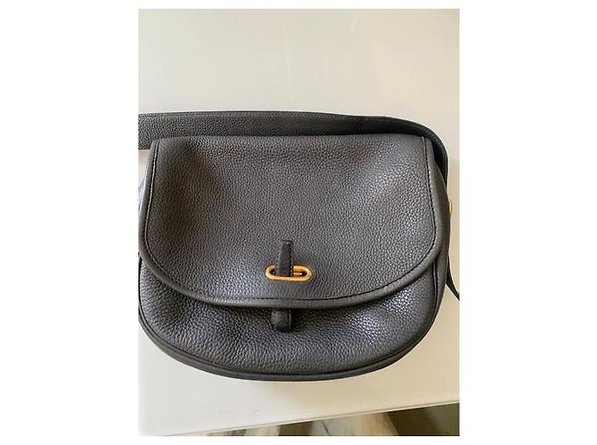 Balle de Golf Hermès Borsa Golf Ball Pelle Nera Nero - vista 7