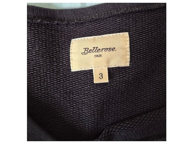 Bellerose Voka Sweatshirt mit Samteinsätzen - Schwarz Grün - Ansicht 6