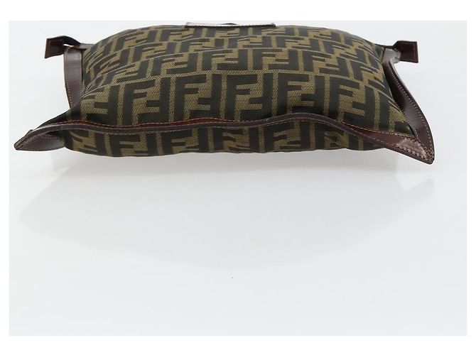 Pochette FENDI Zucca Canvas Nero Oro Auth 183171 D'oro - vista 7