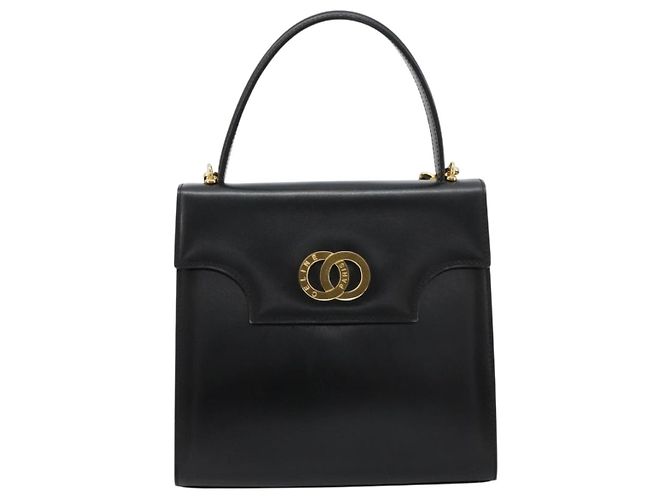 Céline Borsa CELINE in pelle 2way Nera Oro Auth 183194SAV Nero D'oro - vista 2