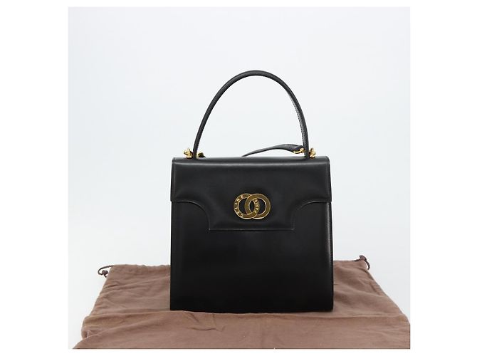 Céline Borsa CELINE in pelle 2way Nera Oro Auth 183194SAV Nero D'oro - vista 25