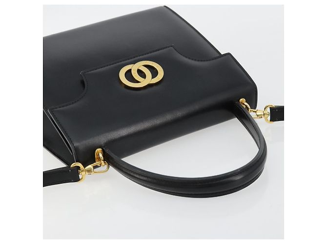 Céline Borsa CELINE in pelle 2way Nera Oro Auth 183194SAV Nero D'oro - vista 6