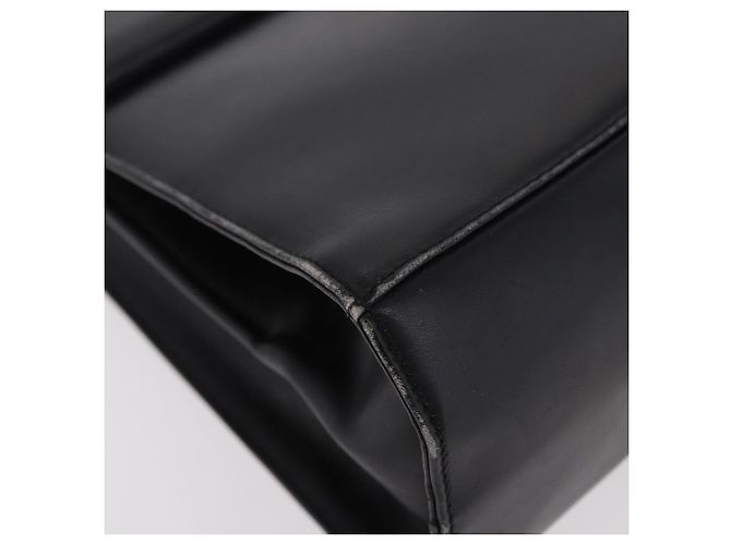 Borsa a Mano Salvatore Ferragamo Gancini in Pelle Nera e Oro Auth 183947 Nero D'oro - vista 10