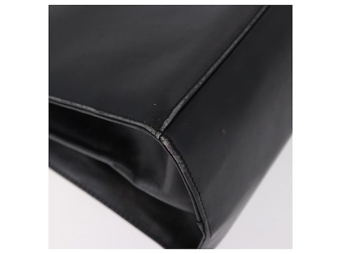 Borsa a Mano Salvatore Ferragamo Gancini in Pelle Nera e Oro Auth 183947 Nero D'oro - vista 12