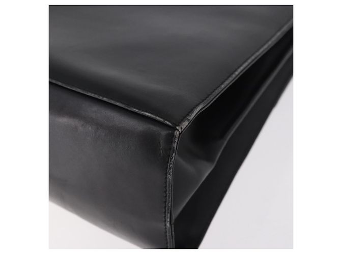 Borsa a Mano Salvatore Ferragamo Gancini in Pelle Nera e Oro Auth 183947 Nero D'oro - vista 13