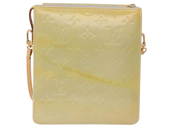 LOUIS VUITTON Monogram Vernis Motto Accessory Pouch Gris M91030 LV Auth gh2037 - vista 2