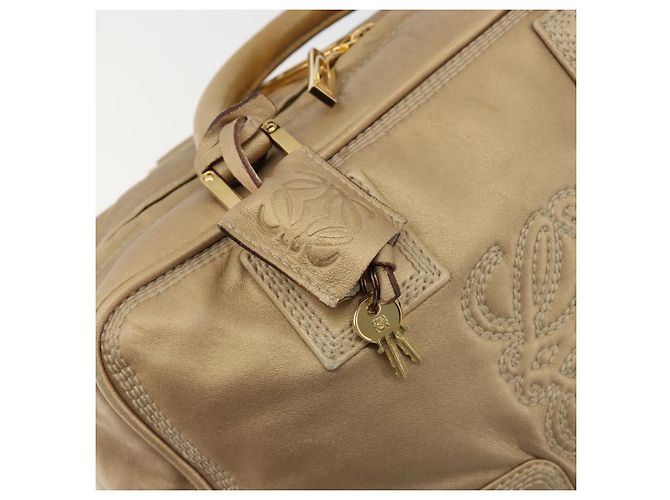 Borsa a mano LOEWE Amazona 28 in pelle nappa Gold Auth ka4571A D'oro - vista 10