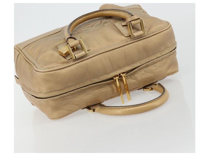 Borsa a mano LOEWE Amazona 28 in pelle nappa Gold Auth ka4571A D'oro - vista 6