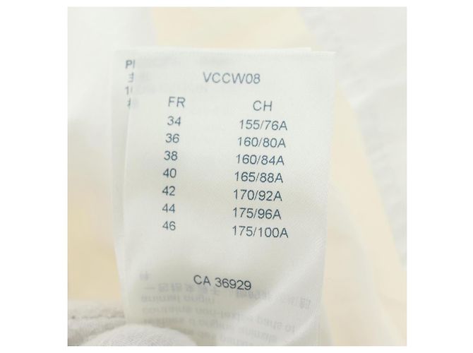 Camisa de manga larga LOUIS VUITTON algodón 34 Blanco LV Auth 182326M - vista 19