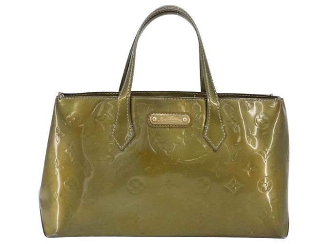 LOUIS VUITTON Borsa Monogram Vernis Wilshire PM Gris Art Deco M91627 Auth gh2096 Grigio - vista 13