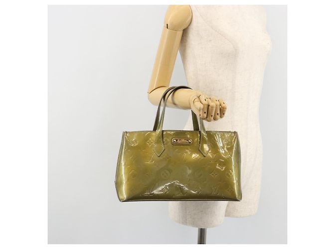 LOUIS VUITTON Borsa Monogram Vernis Wilshire PM Gris Art Deco M91627 Auth gh2096 Grigio - vista 22
