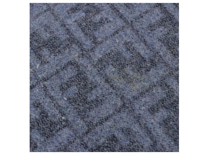 FENDI Sciarpa Zucca in lana blu Auth am11772A - vista 6