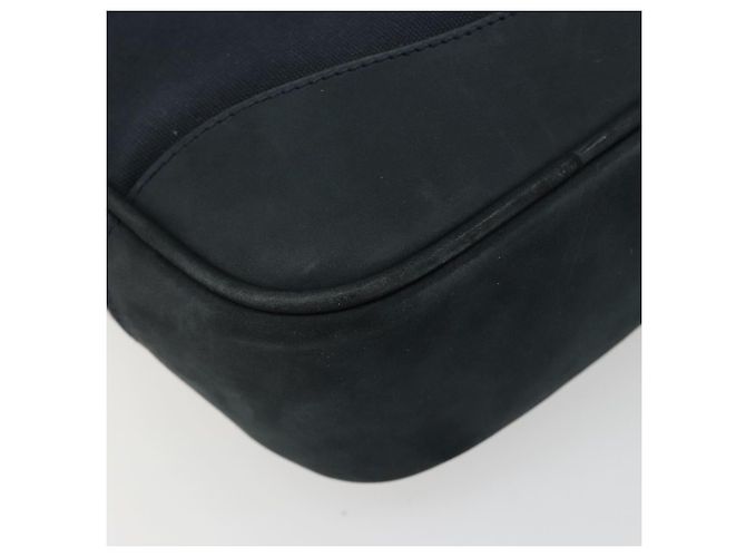 Borsa a tracolla Salvatore Ferragamo Gancini in scamosciato blu navy e oro Autentica 182997 - vista 11