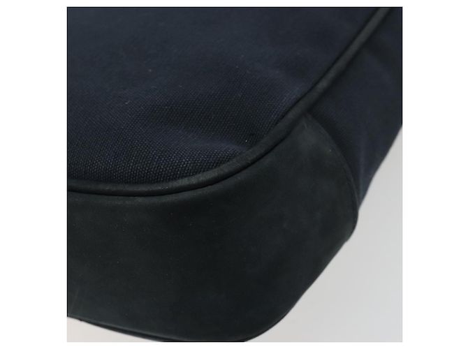 Borsa a tracolla Salvatore Ferragamo Gancini in scamosciato blu navy e oro Autentica 182997 - vista 12