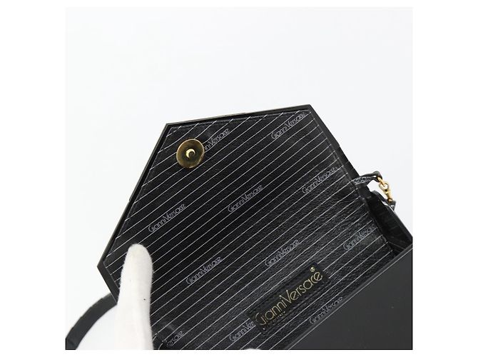 Borsa a tracolla Gianni Versace in plastica Nero Auth bs35208 - vista 15