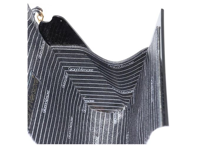 Borsa a tracolla Gianni Versace in plastica Nero Auth bs35208 - vista 18