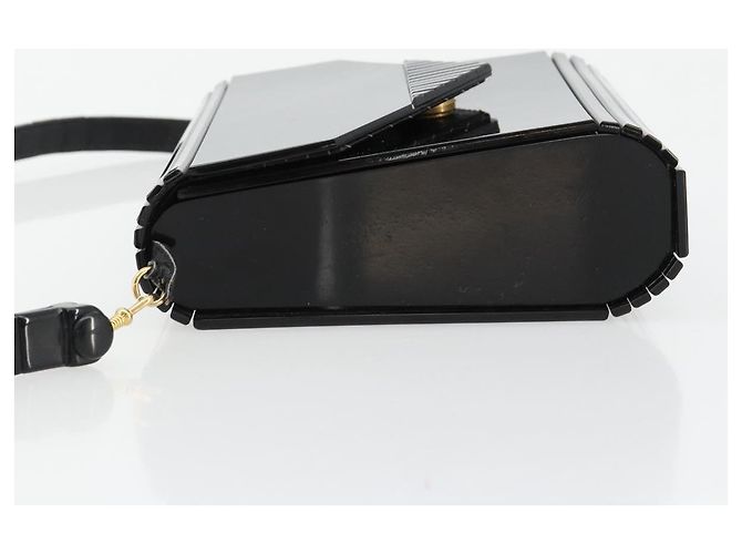Borsa a tracolla Gianni Versace in plastica Nero Auth bs35208 - vista 5