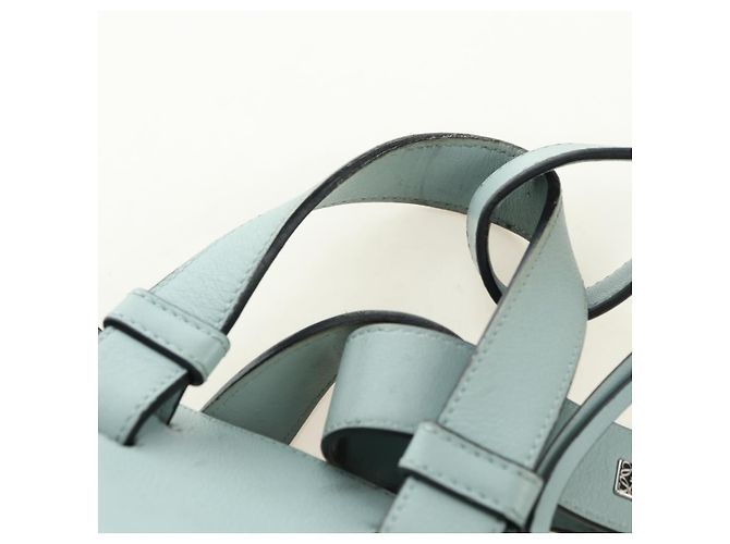 Borsa a mano LOEWE Hammock Medium in pelle 2way Light Blue Silver Auth 182026V Argento Blu chiaro - vista 14