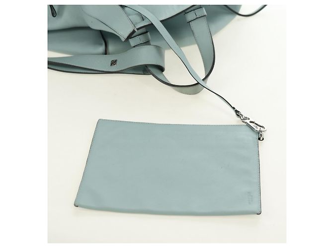 Borsa a mano LOEWE Hammock Medium in pelle 2way Light Blue Silver Auth 182026V Argento Blu chiaro - vista 27