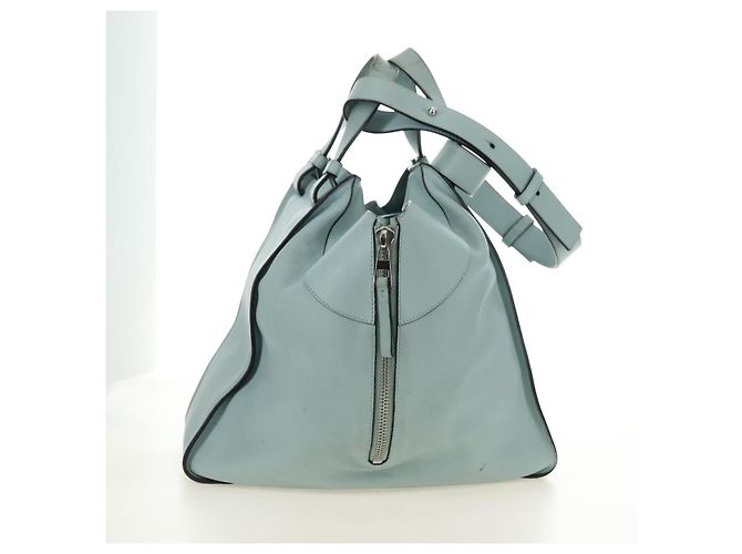 Borsa a mano LOEWE Hammock Medium in pelle 2way Light Blue Silver Auth 182026V Argento Blu chiaro - vista 4