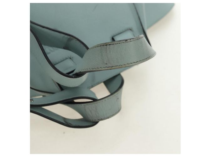 Borsa a mano LOEWE Hammock Medium in pelle 2way Light Blue Silver Auth 182026V Argento Blu chiaro - vista 8