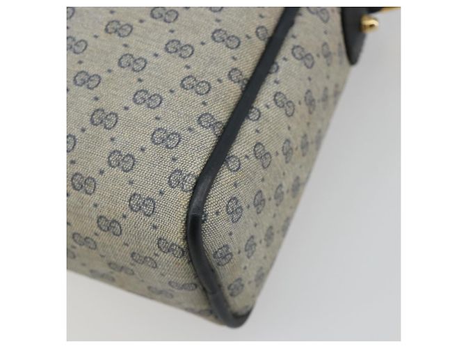 GUCCI Micro GG Supreme Old Shoulder Bag PVC Navy Gold 007 904 0014 Auth am11745 D'oro Blu navy - vista 12