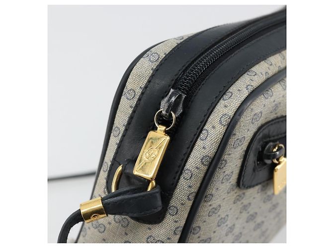 GUCCI Micro GG Supreme Old Shoulder Bag PVC Navy Gold 007 904 0014 Auth am11745 D'oro Blu navy - vista 14