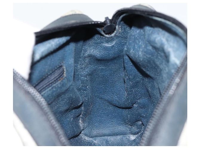 GUCCI Micro GG Supreme Old Shoulder Bag PVC Navy Gold 007 904 0014 Auth am11745 D'oro Blu navy - vista 17