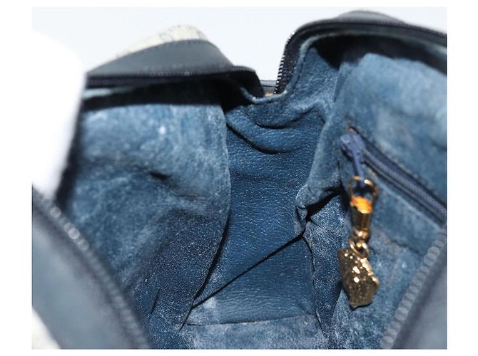 GUCCI Micro GG Supreme Old Shoulder Bag PVC Navy Gold 007 904 0014 Auth am11745 D'oro Blu navy - vista 18