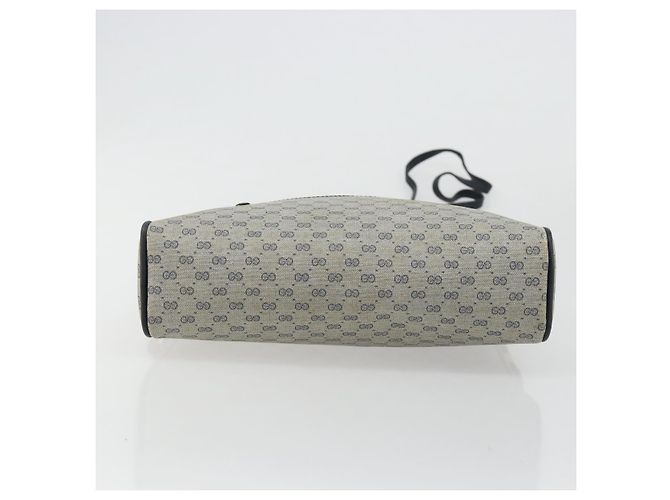 GUCCI Micro GG Supreme Old Shoulder Bag PVC Navy Gold 007 904 0014 Auth am11745 D'oro Blu navy - vista 9