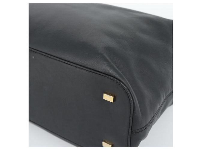 Céline Borsa CELINE in pelle nera e oro Auth 183214 Nero D'oro - vista 10